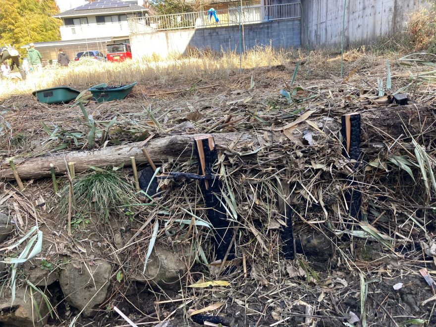 土留めで補強しました（作業後）